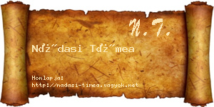 Nádasi Tímea névjegykártya
