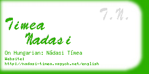 timea nadasi business card